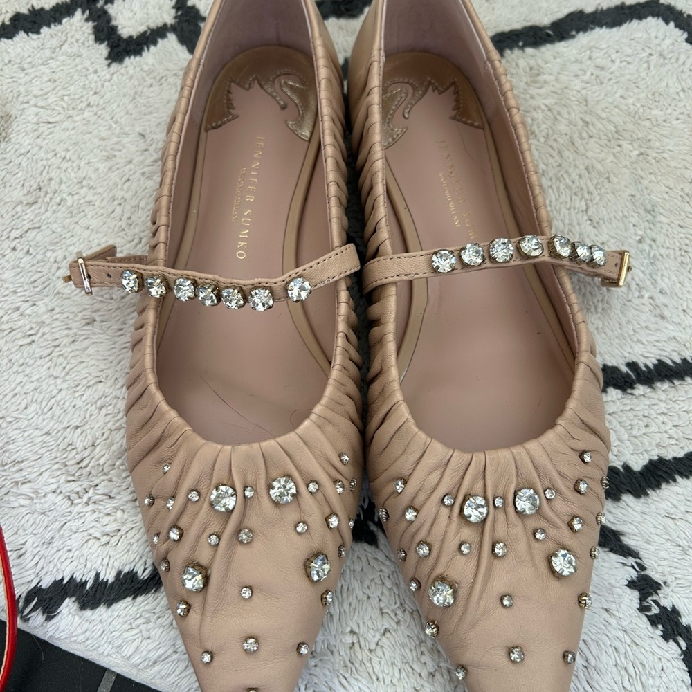 Antonio Milani X Jennifer Sumko Leather Flats